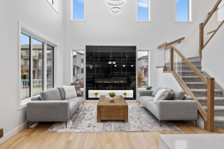 modern living room with extra windows